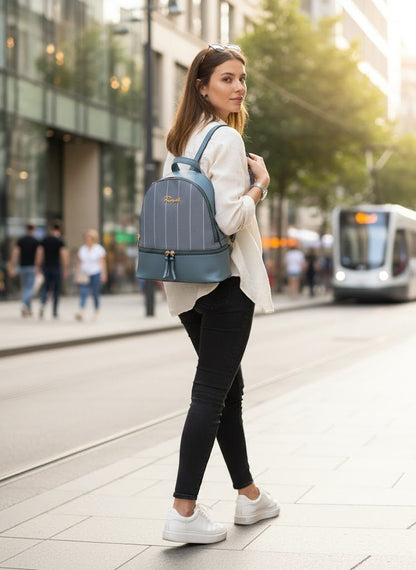Royal Striped Backpack